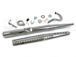 Auspuff Set (Chrom) für Simson S51 S70 Enduro