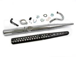 Auspuff Set (Schwarz) für Simson S51 S70 Enduro