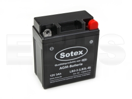 Batterie 12V 3Ah (Vlies - wartungsfrei) Simson KR51 SR4-2/3/4