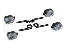 Blinker Set Weiß (Eckig) - Halter Schwarz - Simson S50 S51
