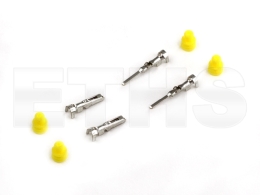 Buchsen- Stiftkontakt + Dichtung SET für Wasserdichten Stecker