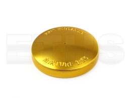 Tankdeckel E40 ALU CNC V3 "MIXTURE 1:50" (Gold) passend f&uuml;r Simson