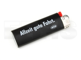 Feuerzeug Schwarz (SIMSON-Logo + Schriftzug: Allzeit gute Fahrt)