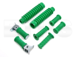 Gummiteile Set (Grün) Lenkergummi + Fußrasten + Faltenbalg