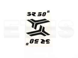 SR50 B Aufkleber (Schwarz) Knieblech o. Tank