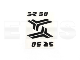 SR50 Aufkleber (Schwarz) Knieblech o. Tank