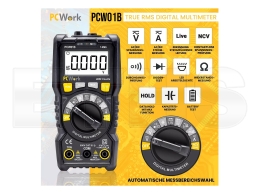 PCW01B Digital-Multimeter (True RMS) 4000 Counts CAT III 600V AC/DC