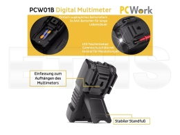 PCW01B Digital-Multimeter (True RMS) 4000 Counts CAT III 600V AC/DC