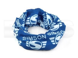 Schlauchtuch Halstuch (Blau) - Aufdruck SIMSON-Logo (Wei)