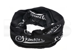 Schlauchtuch Halstuch (Schwarz) - Aufdruck SIMSON-Logo (Weiß)