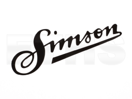 Aufkleber Schriftzug Simson (Schwarz) 6cm