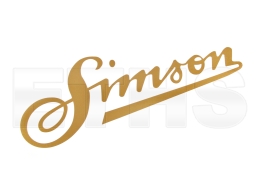 Aufkleber Schriftzug Simson (Gold) 6cm