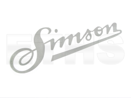 Aufkleber Schriftzug Simson (Silber) 6cm