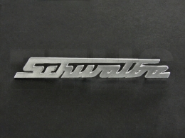 Schriftzug Schwalbe (Aluminium Silber) f. Knieblech Simson