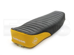 Sitzbank kpl. (Strukt.) Schwarz/Gelb Simson S51 S70 Enduro