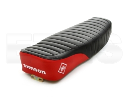 Sitzbank kpl. (Strukt.) Schwarz/Rot Simson S51 S70 Enduro