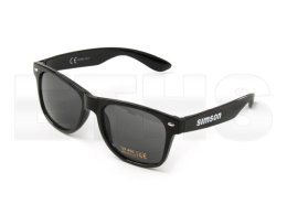 Sonnenbrille Kunststoff (Schwarz) UV400 - beidseitig bedruckt