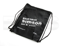 Sportbeutel (Schwarz) m. Kordelzugverschluss - Aufdruck 3,6PS