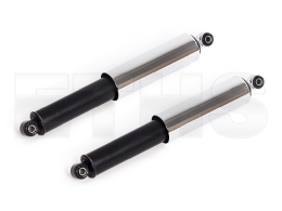 Federbein Satz kpl. Hinten Kurz Schwarz (Chromhülse)