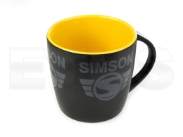 Tasse (Motiv: SIMSON) Matt Schwarz / Gelb