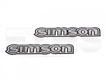 2 Tank Aufkleber (Silber Weiß) für Simson S50